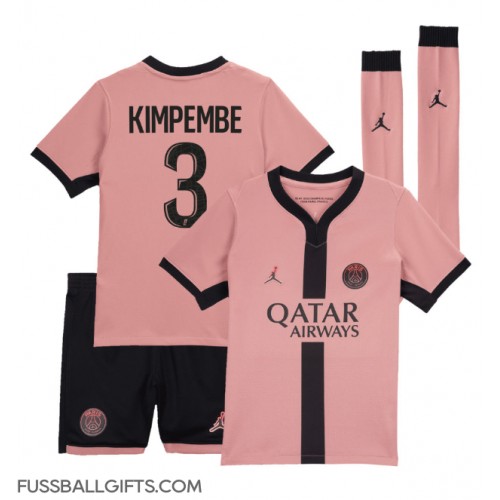 Paris Saint-Germain Presnel Kimpembe #3 Fußballbekleidung 3rd trikot Kinder 2024-25 Kurzarm (+ kurze hosen)